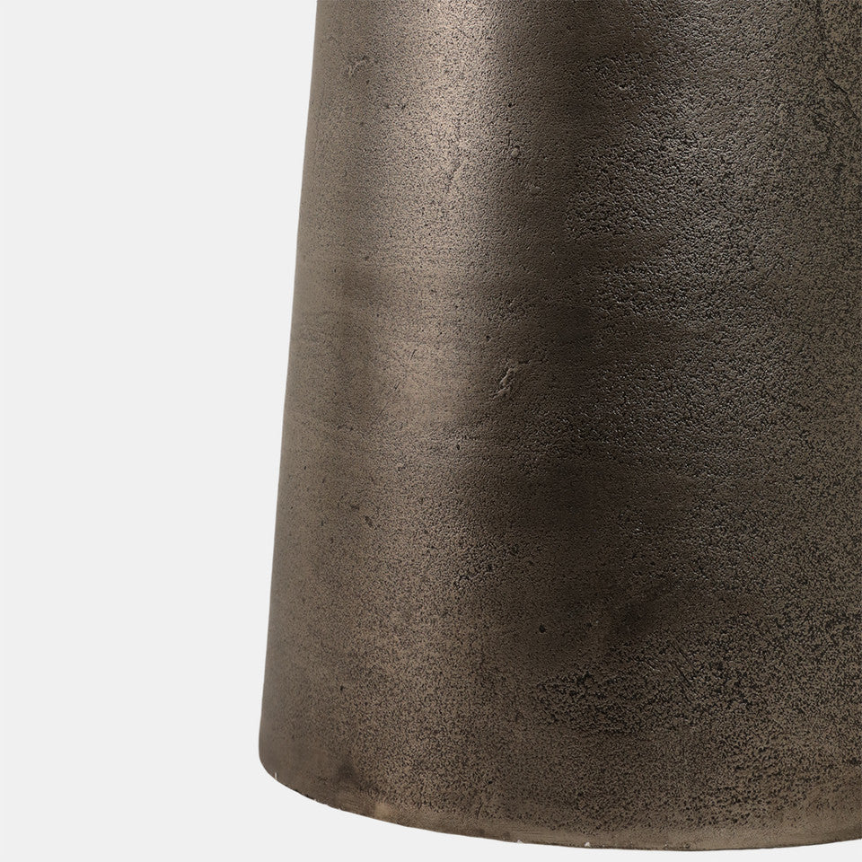 Metal Accent Table White Marble Top