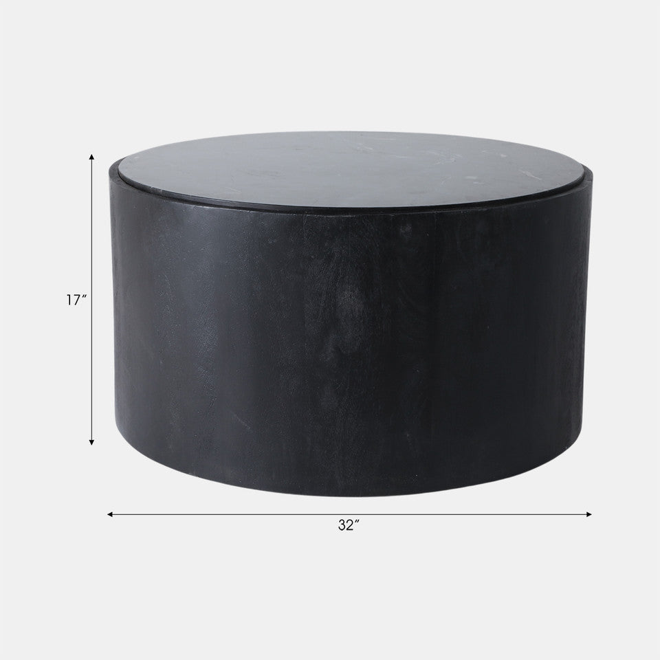 Marble Inlay Round Coffee Table