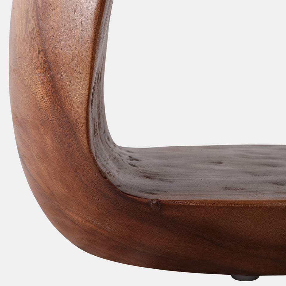 Open Cut-out Wood Accent Table