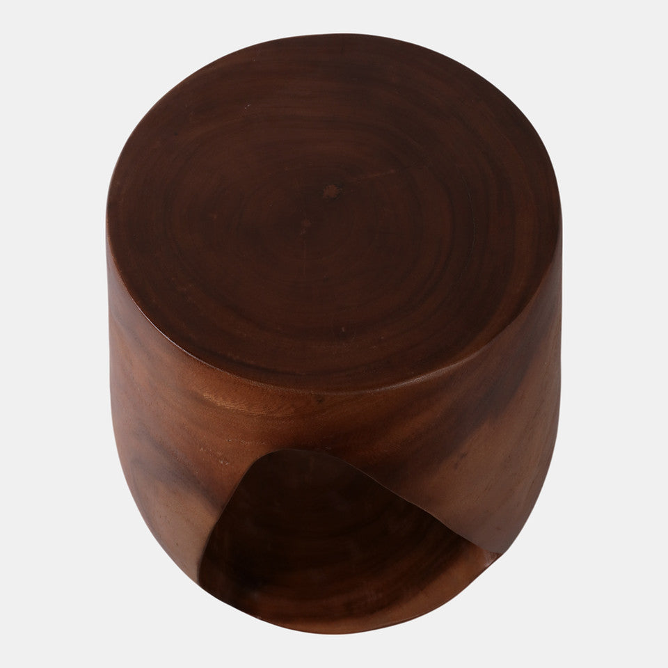 Open Cut-out Wood Accent Table