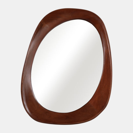Organic Shaped Wood Mirror