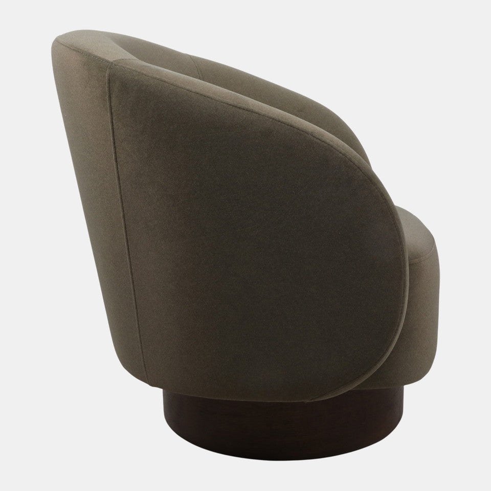 32x31" Swivel Accent Chair, Green/brown