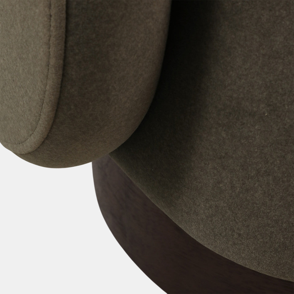 32x31" Swivel Accent Chair, Green/brown