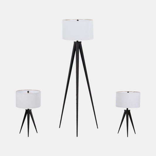Metal Tripod Lamp Set (Set of 3)