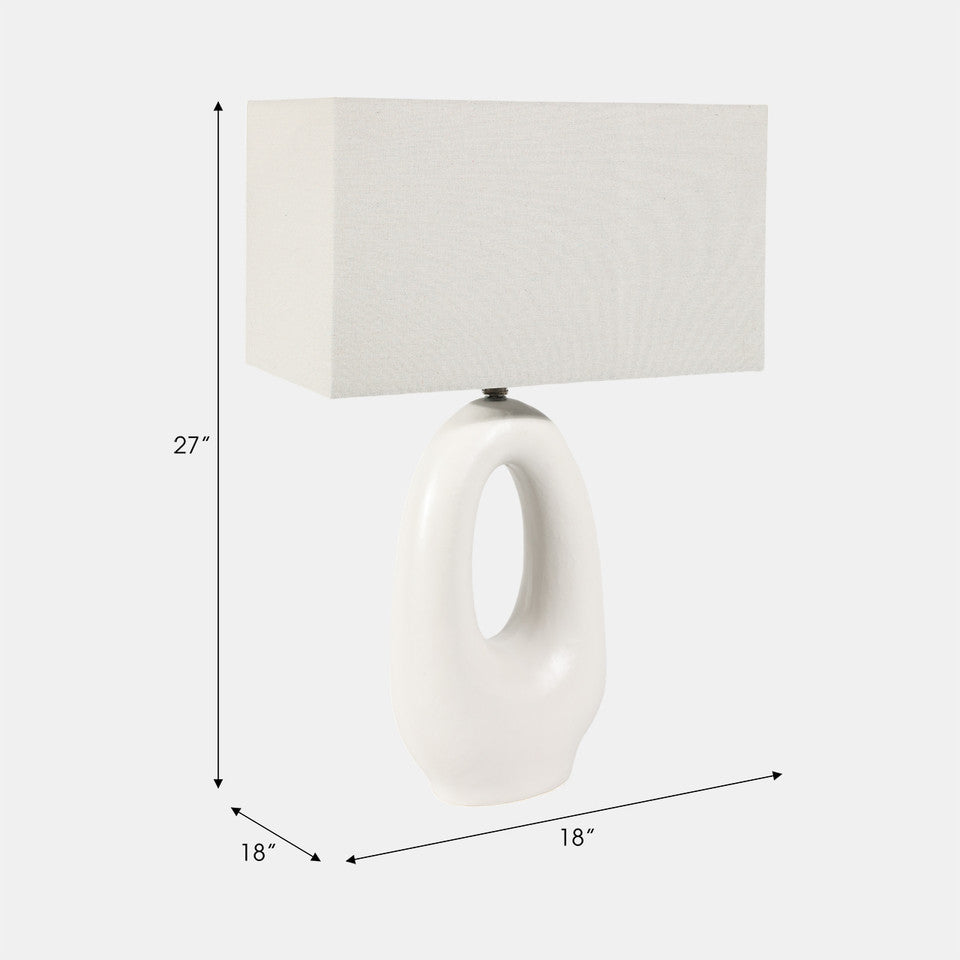 Open Cutout Oval Table Lamp