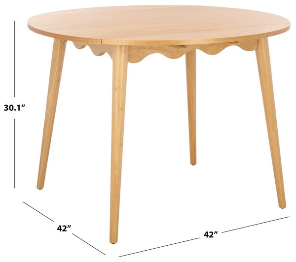 Roma Rnd Drop Leaf Scallop Table